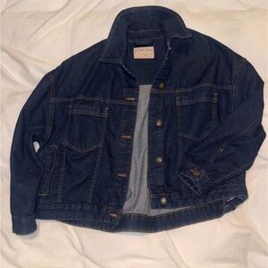 We The Free Dark Blue Denim Shirt Jacket